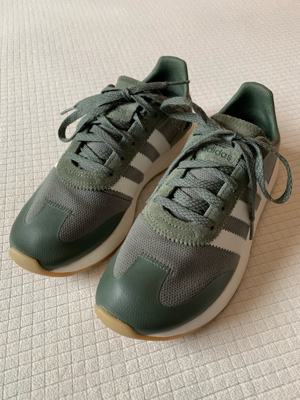 Adidas olive green sneakers